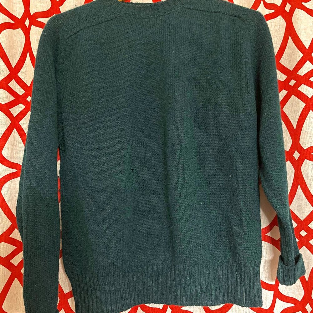 Teal 100% Shetland Wool Scottish Sweater